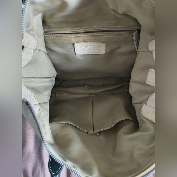 American Leather Co Black And White Purse - Picture 7 of 12